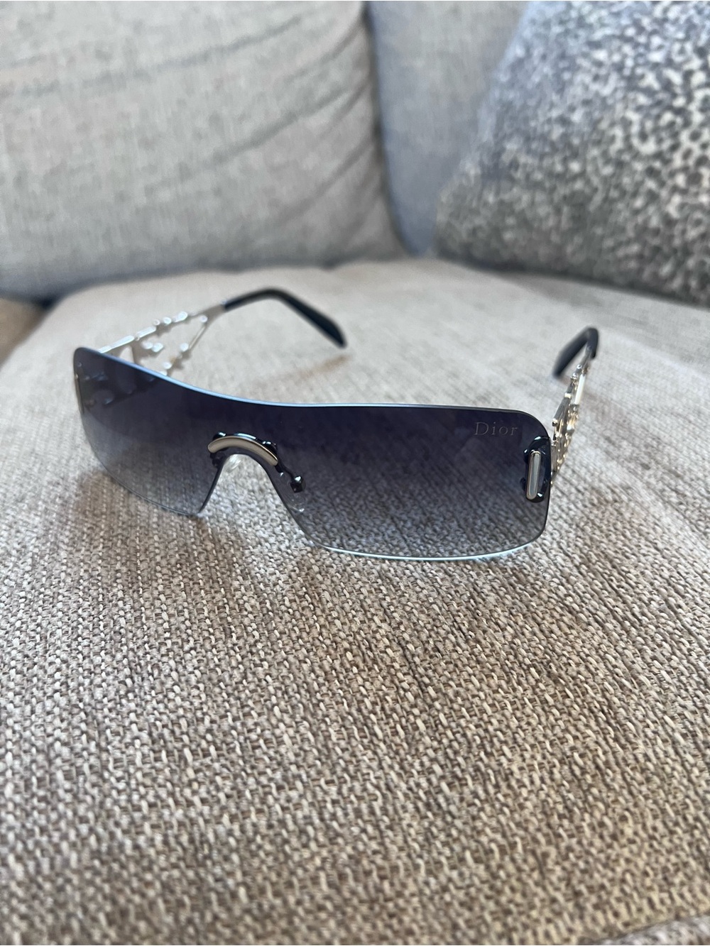Dior Shield Gradient Gray Sunglasses - Picture 7 of 8